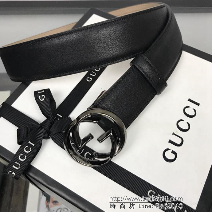 GUCCI古馳 官網爆款 正品規格 原單品質 頭層小牛皮 菱角立體雙G扣 時尚百搭款皮帶  xfp1308